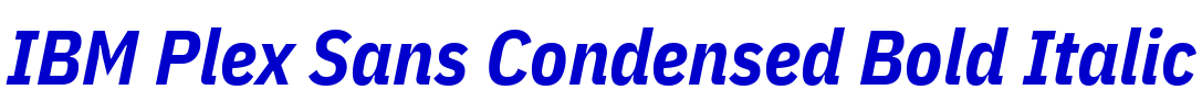IBM Plex Sans Condensed Bold Italic fuente